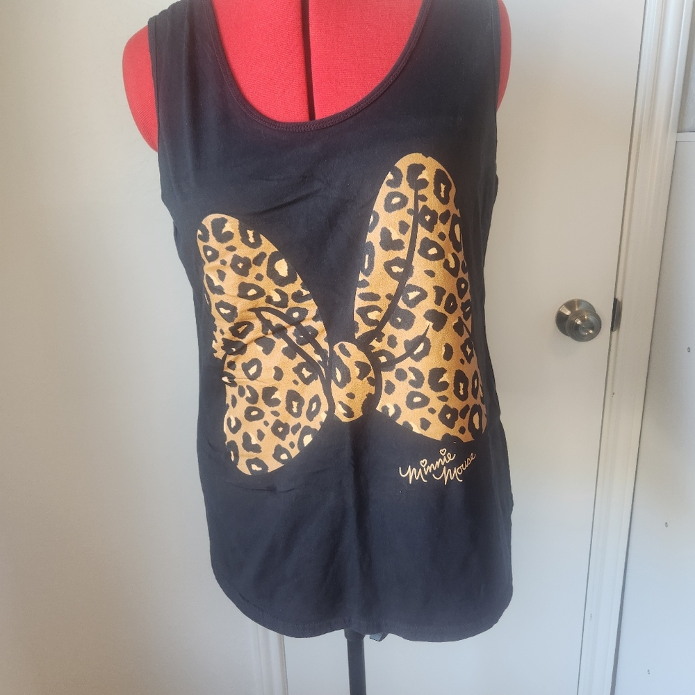 Minnie Leopard Bow Tank Top